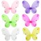 BLUE PANDA 6-Pack Fairy Wings for Girls, Butterfly Wings for Girls with Rhinestone Embellishments, Costume Fairy Wings Party Pack for Dress-Up, Halloween, (6 Vibrant Colors), For Ages 3-14
